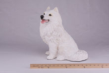White Samoyed Resin Figurine Extra Large Pet Urn