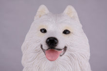 White Samoyed Resin Figurine Extra Large Pet Urn
