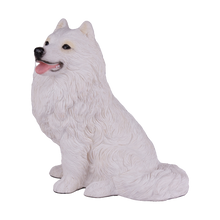 White Samoyed Resin Figurine Extra Large Pet Urn