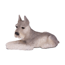 Silver & Cream Schnauzer with Ears Up Figurine Extra Large Pet Urn