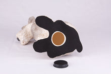 Silver & Cream Schnauzer with Ears Down Figurine Extra Large Pet Urn - Bottom