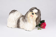 Black & White Parti-Color Shih Tzu Figurine Extra Large Pet Urn