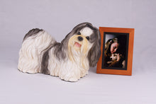 Black & White Parti-Color Shih Tzu Figurine Extra Large Pet Urn