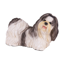 Black & White Parti-Color Shih Tzu Figurine Extra Large Pet Urn