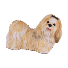 Gold & White Parti-Color Shih Tzu Figurine Extra Large Pet Urn