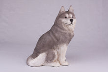 Gray & White Siberian Husky Resin Figurine Extra Large Pet Urn