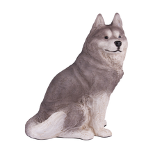 Gray & White Siberian Husky Resin Figurine Extra Large Pet Urn