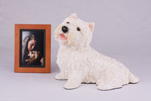 White West Highland Terrier Resin Figurine Extra Large Pet Urn