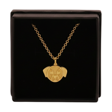 Pet Cremation Necklace with Dog Pendant  
Gold