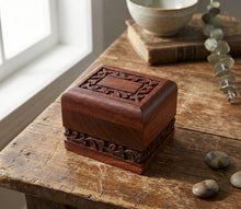 Keepsake Rosewood Pet Cremation Urn with Eternity Design 