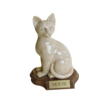 Faithful Feline, Sitting Pet Cremation Urn