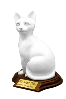 Faithful Feline, Sitting Pet Cremation Urn