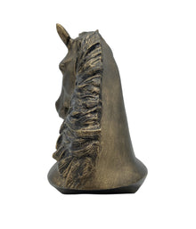 Gold Horse Keepsake Pet Cremation Urn Back