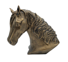 Gold Horse Keepsake Pet Cremation Urn Left Side