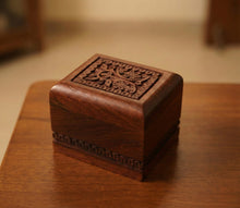 Keepsake Rosewood Pet Cremation Urn with Memoir Design