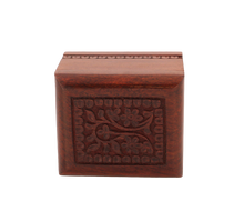 Keepsake Rosewood Pet Cremation Urn with Memoir Design