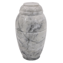 White Marble Vase Series Pet Cremation Urn No base No Plate