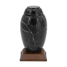 Black Marble Vase Series Pet Cremation Urn With base No Plate