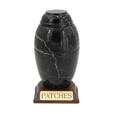 Black Marble Vase Series Pet Cremation Urn With base With Plate