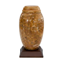 Brown Crystal Marble Vase Series Pet Cremation Urn With base No Plate