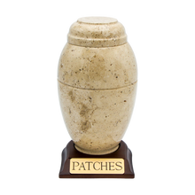 Marble Vase Series Pet Cremation Urn With Base With Plate