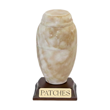 Honey New Marble Vase Series Pet Cremation Urn With base With Plate