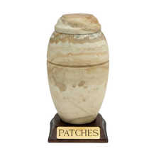 Sandstone Marble Vase Series Pet Cremation Urn With base With Plate