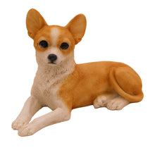 Wooden Pet Urn with Lying Down Chihuahua Figurine & 4x6 Inches Photo Holder