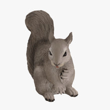 Wooden Pet Urn with Sitting Gray Squirrel Figurine & 4x6 Inches Photo Holder