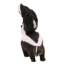 Wooden Pet Urn with Standing Black and White Skunk Figurine & 3.5x5 Inches Photo Holder
