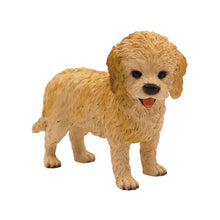 Wooden Pet Urn with Standing Blond Cockapoo Figurine & 4x6 Inches Photo Holder