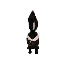 Wooden Pet Urn with Standing Black and White Mini Skunk Figurine & 4x6 Inches Photo Holder
