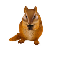 Wooden Pet Urn with Sitting Chipmunk Figurine & 4x6 Inches Photo Holder