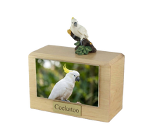 Urna de madera para mascotas con figura de terrier escocés sentado y portafotos de 10 x 15 cm