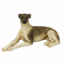 Wooden Pet Urn with Lying Down Greyhound Figurine & 4x6 Inches Photo Holder