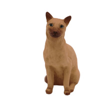 Wooden Pet Urn with Sitting Tan Siamese Figurine & 3.5x5 Inches Photo Holder