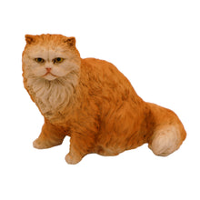 Wooden Pet Urn with Sitting Orange Persian Figurine & 3.5x5 Inches Photo Holder
