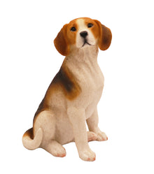 Wooden Pet Urn with Sitting Beagle Figurine & 3.5x5 Inches Photo Holder