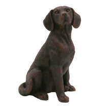 Wooden Pet Urn with Sitting Bronze Beagle Figurine & 3.5x5 Inches Photo Holder