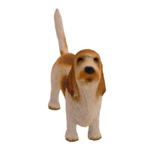 Wooden Pet Urn with Standing Basset Griffon Vendeen Figurine & 4x6 Inches Photo Holder