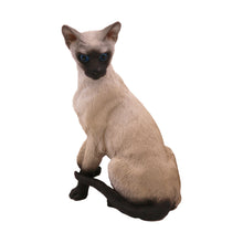 Wooden Pet Urn with Sitting Siamese Figurine & 4x6 Inches Photo Holder