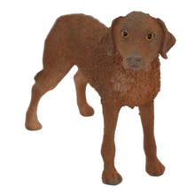 Wooden Pet Urn with Standing Chesapeake Bay Retriever Figurine & 4x6 Inches Photo Holder