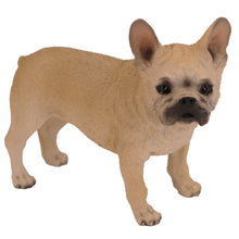 Wooden Pet Urn with Standing Fawn French Bulldog Figurine & 4x6 Inches Photo Holder