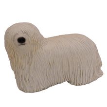 Wooden Pet Urn with Standing Komondor Figurine & 4x6 Inches Photo Holder