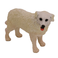 Wooden Pet Urn with Standing Kuvasz Figurine & 4x6 Inches Photo Holder