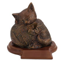 Precious Kitty Pet Cremation Urn Bronze No Plate With Base