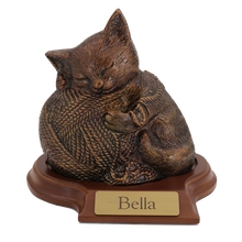 Precious Kitty Pet Cremation Urn Copper With Plate With Base