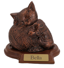 Precious Kitty Pet Cremation Urn Copper With Plate With Base