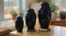 Black Resin Vase Pet Cremation Urn Sizes