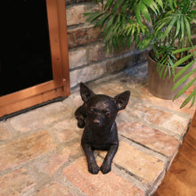 Bronze Chihuahua Lying ShadowCast Figurine Medium Pet Urn